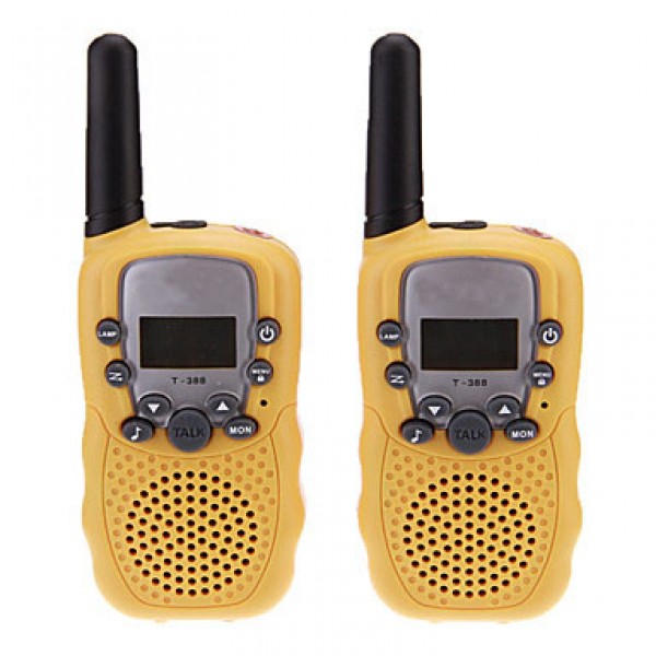 Pair of T-388 Lovers Talking Mini 8KM Handheld1" LCD Screen Walkie Talkie Two Way Radio with Flashlight